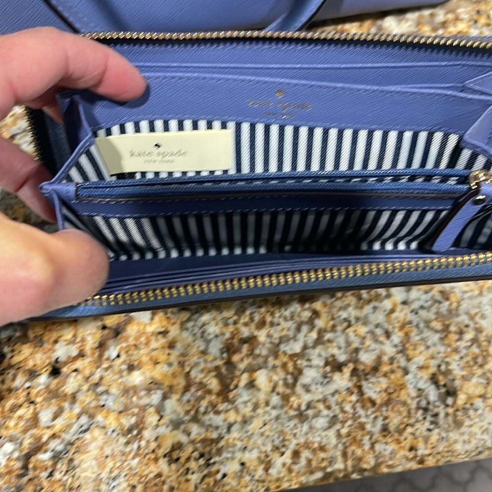 Kate Spade Royal Blue Tote and Wallet - Picture 2 of 5